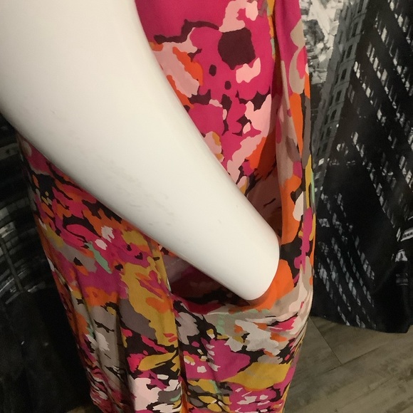 BCBGMaxazria Floral Silk Maxi Dress with Pockets - Picture 7 of 11